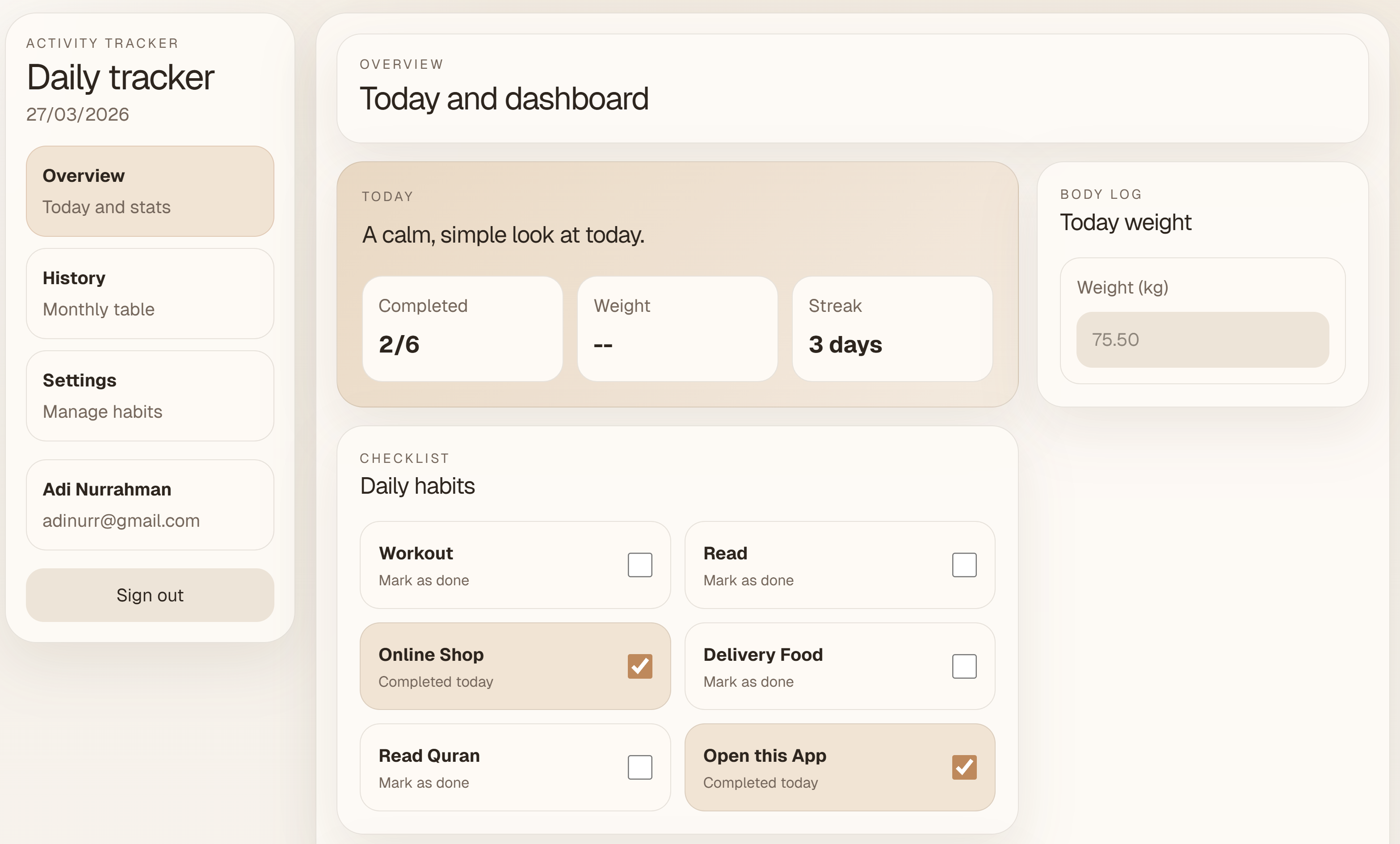 Activity Tracker preview